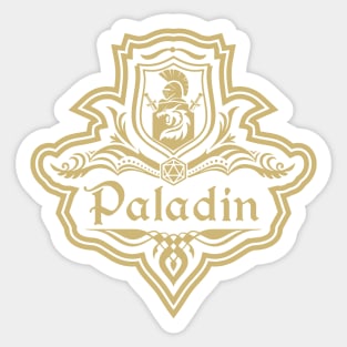 D&D Paladin 1 Color Emblem Sticker